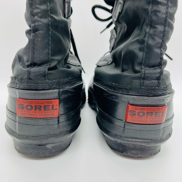 SOREL SNOW LION WOMENS BLACK WATERPROOF BOOTS SIZE 6 - Picture 4 of 16